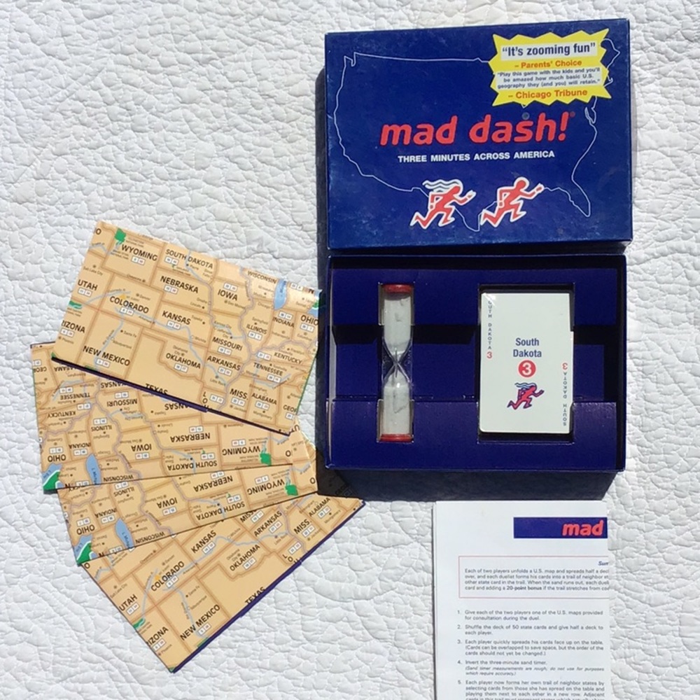 Mad Dash! Three Minutes Across America Card Deck Game
